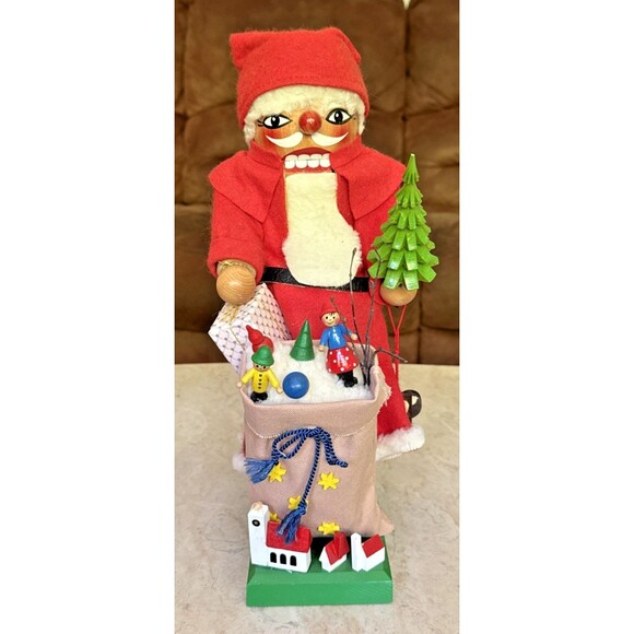 Vintage Steinbach Volksunst West Germany Santa Claus Christmas Nutcracker 13.5” - Picture 1 of 6